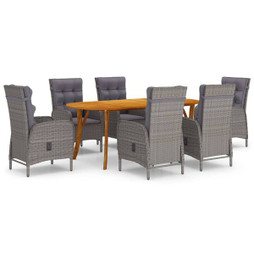 vidaXL 3072066 - 7 Piece Garden Dining Set