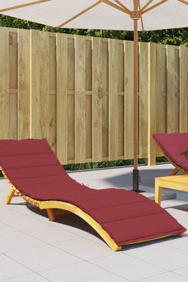 vidaXL 314227 - Sun Lounger Cushion Wine 200x70x3cm Oxford Fabric