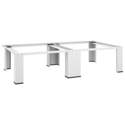 vidaXL 337044 - Socle double pour lave-linge et sèche-linge blanc