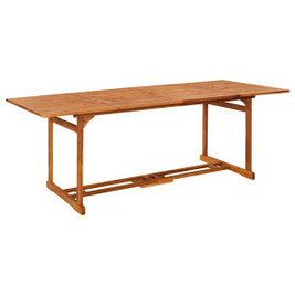 vidaXL 315946 - Garden Dining Table 220x90x75 cm Solid Acacia Wood