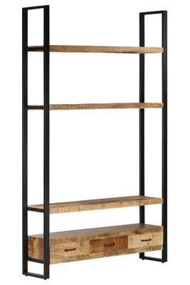 vidaXL 321052 - Highboard 118x30x200 cm Solid Rough Mango Wood