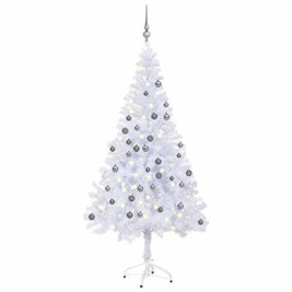 vidaXL 3077664 - Artificial Pre-lit Christmas Tree with Ball Set 120cm 230 Branches