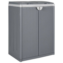 vidaXL 364058 - Trash Bin with 2 Doors 65x45x88 cm PP