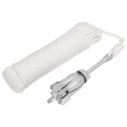 vidaXL 94284 - Ancre pliable avec corde argenté 1,5 kg fer malléable