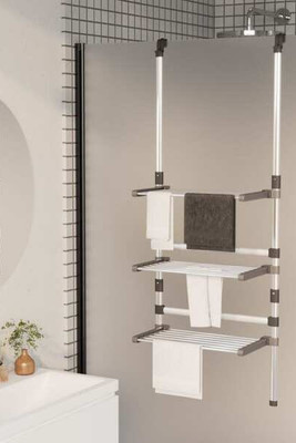 vidaXL 344383 - 3-Tier Hanging Laundry Drying Rack Aluminium