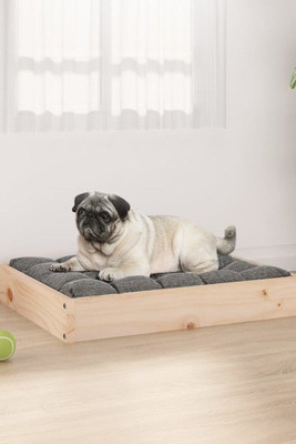 vidaXL 820851 - Dog Bed 61.5x49x9 cm Solid Wood Pine