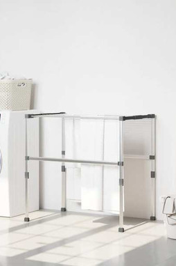 vidaXL 154601 - Séchoir à linge 83x(50-55)x(40-85) cm aluminium