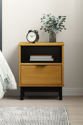 vidaXL 357812 - Bedside Cabinet "FLAM" 40x35x50 cm Solid Wood Pine