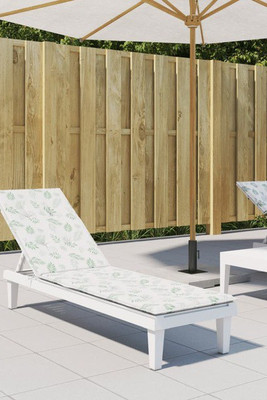 vidaXL 361380 - Deck Chair Cushion Leaf Pattern Oxford Fabric