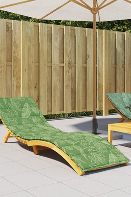 vidaXL 361425 - Sun Lounger Cushion Leaf Pattern Oxford Fabric