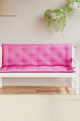 vidaXL 361714 - Coussins de banc de jardin lot de 2 rose 150x50x7 cm tissu