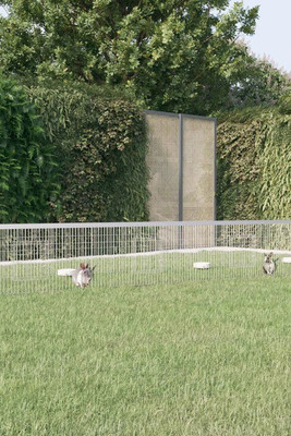vidaXL 171565 - 4-Panel Rabbit Cage 433x109x54 cm Galvanised Iron