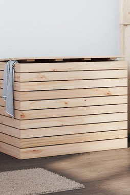 vidaXL 832319 - Panier à linge 88,5x44x66 cm bois massif de pin