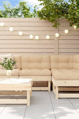 vidaXL 3185787 - 5 Piece Garden Lounge Set with Cushions Solid Wood