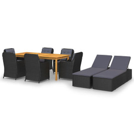 vidaXL 3067917 - 9 Piece Garden Dining Set