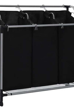 vidaXL 282426 - Trieuse à linge avec 3 sacs Acier
