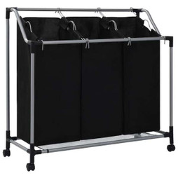 vidaXL 282426 - Laundry Sorter with 3 Bags Steel