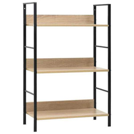 vidaXL 288219 - 3-Layer Book Shelf Oak 60x27.6x90.5 cm Engineered Wood