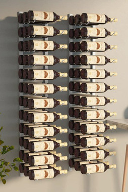 vidaXL 340889 - Casier à vin mural pour 36 bouteilles 2 pcs Fer