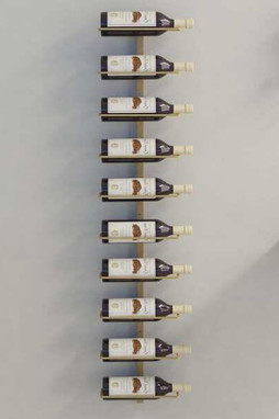 vidaXL 340905 - Casier à vin mural pour 10 bouteilles Doré Fer