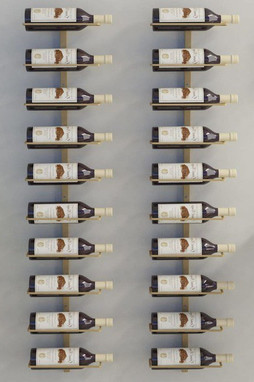 vidaXL 340907 - Casier à vin mural pour 10 bouteilles 2 pcs Doré Métal