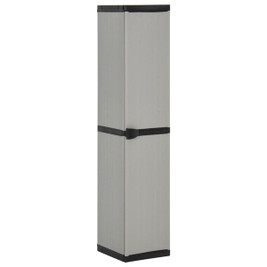 vidaXL 340985 - Garden Storage Cabinet with 3 Shelves & Black 34x40x168 cm