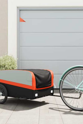 vidaXL 94047 - Bike Trailer Black and 45 kg Iron