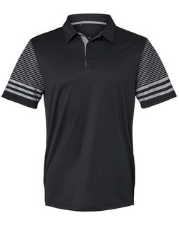 Adidas A490 - Striped Sleeve Polo