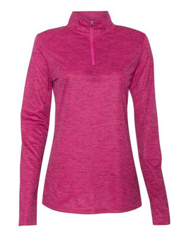 Badger 4173 - Jersey con cremallera y 1/4 de mezcla tonal para mujer