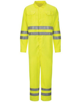 Bulwark CMD8T - Hi-Vis Deluxe Coverall with Reflective Trim - CoolTouch® 2 - 7 oz. - Tall Sizes