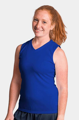 C2 Sport 5663 - Camiseta de mujer sin mangas y cuello en V