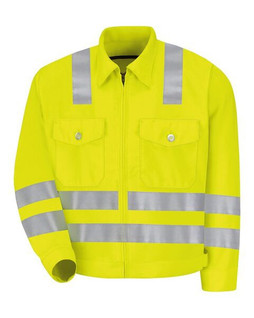 Red Kap JY32T - Hi-Visibility Ike Jacket - Tall Sizes
