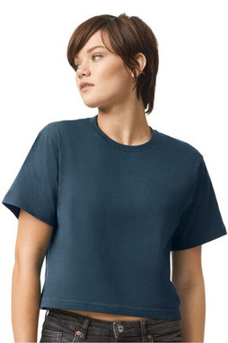 American Apparel 102 - Camiseta Boxy de punto fino para mujer