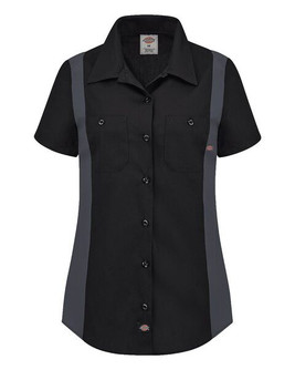 Dickies L24S - Camisa de manga corta Industrial Colorblocked para mujer