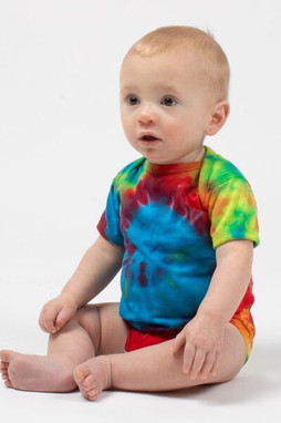Dyenomite 340MS - Infant Spiral Tie-Dyed Onesie