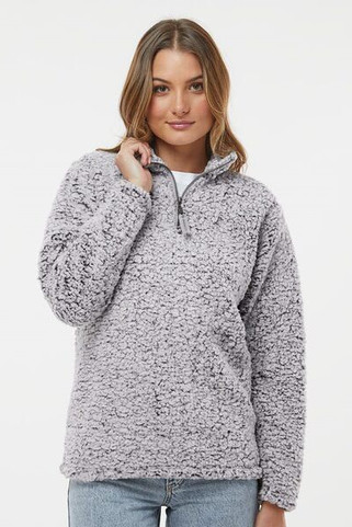 J. America 8451 - Women’s Epic Sherpa Quarter-Zip Pullover