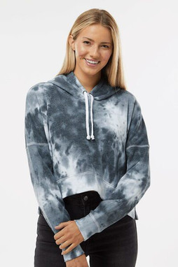 J. America 8853 - Womens Crop Hooded Sweatshirt