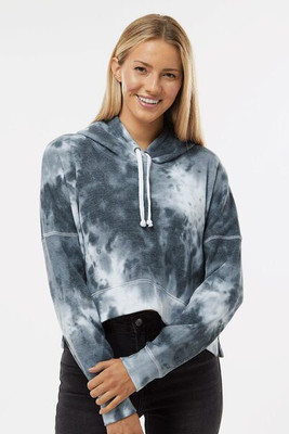 J. America 8853 - Women's Crop Hooded Sweatshirt