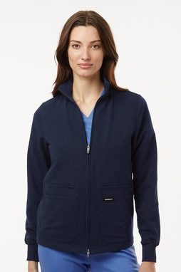 Jaanuu W60001 - Womens Ceri Essential Full-Zip 6-Pocket Scrub Jacket