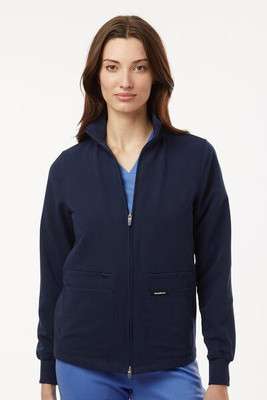 Jaanuu W60001 - Women's Ceri Essential Full-Zip 6-Pocket Scrub Jacket