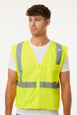 Kishigo 1089-1090 - Single Pocket Zipper Mesh Vest