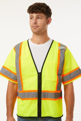 Kishigo 1565-1566 - Class 3 Mesh Zippered Vest