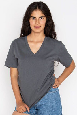 Los Angeles Apparel 24056 - USA-Made Fine Jersey V-Neck T-Shirt