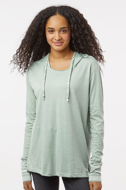 MV Sport W19439 - Womens Heathered Jersey Hooded Tunic
