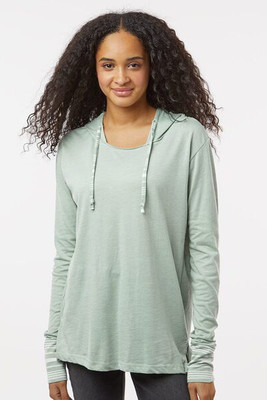 MV Sport W19439 - Women's Heathered Jersey Hooded Tunic