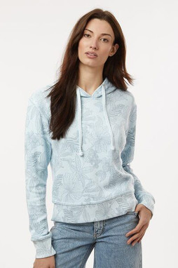 MV Sport W24105 - Womens Maddie Floral Print Hooded Sweatshirt