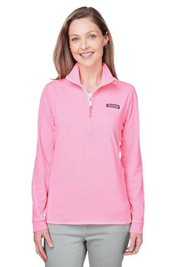 vineyard vines K002521 - Womens Microstripe Sankaty Half-Zip Pullover
