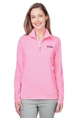 vineyard vines K002521 - Women's Microstripe Sankaty Half-Zip Pullover