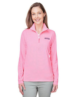 vineyard vines K002521 - Womens Microstripe Sankaty Half-Zip Pullover