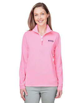 vineyard vines K002521 - Women's Microstripe Sankaty Half-Zip Pullover